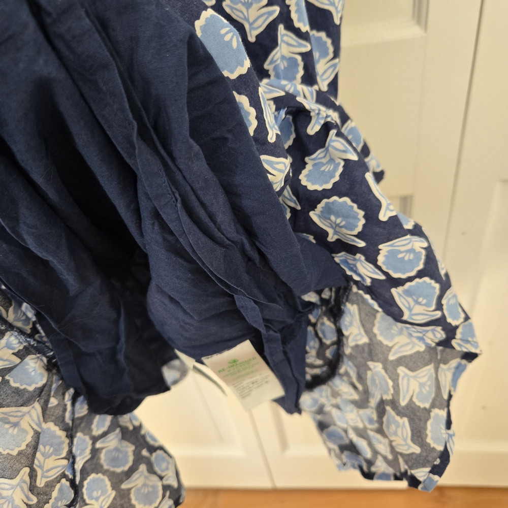J Crew Blue Floral Smocked Dress S - Picture 3 of 5